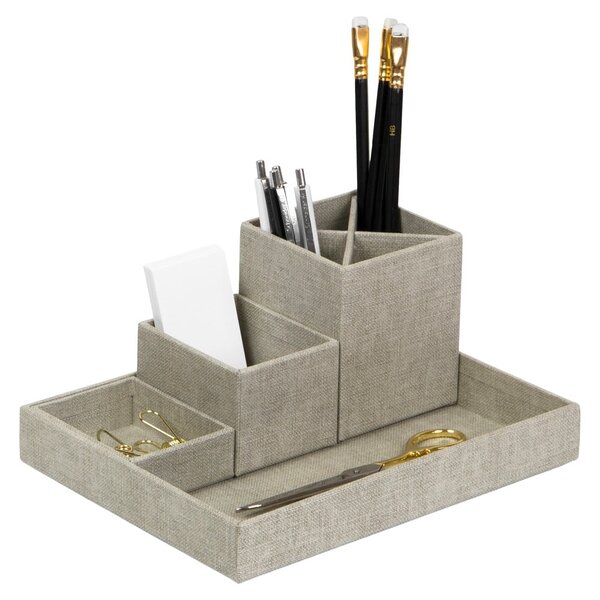 Beżowy 4-częściowy przybornik Bigso Box of Sweden Lena