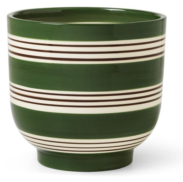 Biało-zielona ceramiczna doniczka Kähler Design Nuovo, ø 15 cm