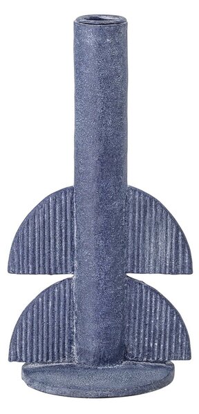 Niebieski świecznik Bloomingville Bess I, wys. 22 cm