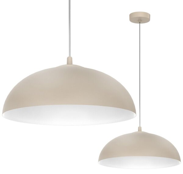 Lampa wisząca Light Home LH Misa 1xE27 klosz 37cm kaszmirowy/biały