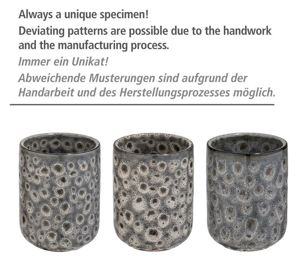 Szary ceramiczny kubek na szczoteczki do zębów Wenko Oviedo