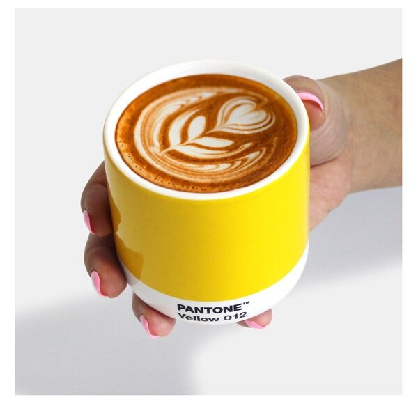 Żółty ceramiczny kubek 175 ml Cortado Yellow 012 – Pantone