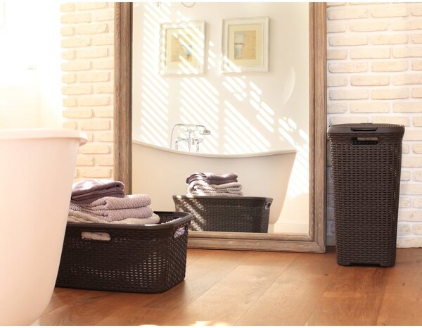 Brązowy kosz na pranie Curver Hamper, 40 l