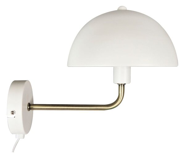 Kinkiet w biało-złotym kolorze Leitmotiv Bonnet, wys. 25 cm