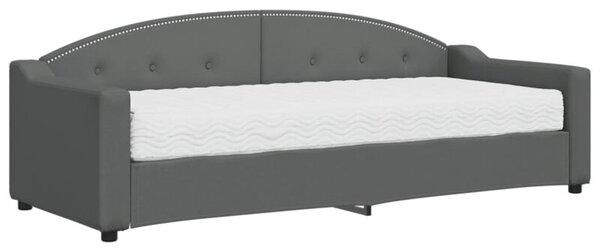 Sofa z materacem do spania, ciemnoszara, 80x200 cm, tkanina