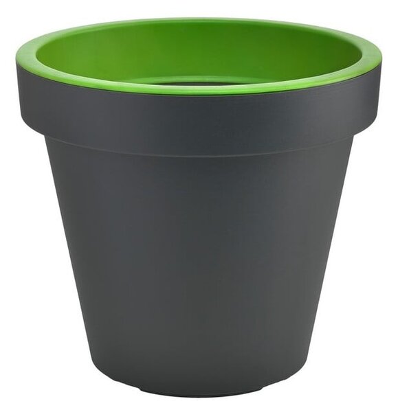Szaro-zielona doniczka Gardenico Metro Twist, ø 29,5 cm