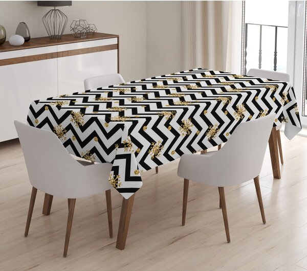 Świąteczny obrus z domieszką bawełny Minimalist Cushion Covers Happy New Year, 140x180 cm