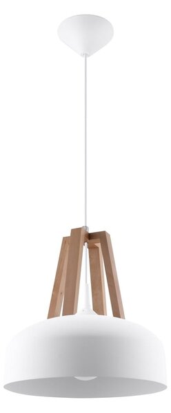 Biała lampa wisząca Sollux Olla