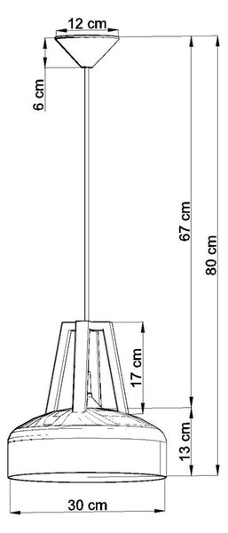 Czarno-beżowa lampa wisząca Sollux Olla