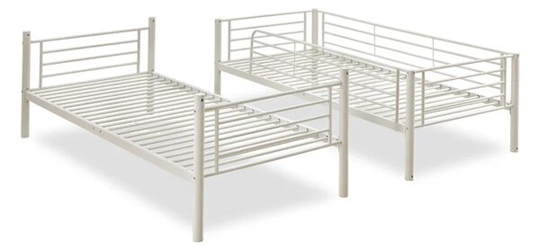 Łóżko Piętrowe Dla Dzieci 90x200 cm RODEZ Metalowe Kaszmir Loft