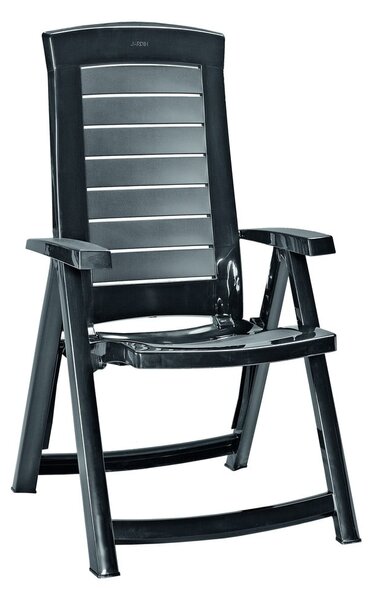 Ciemnoszare plastikowe krzesło ogrodowe Aruba – Keter