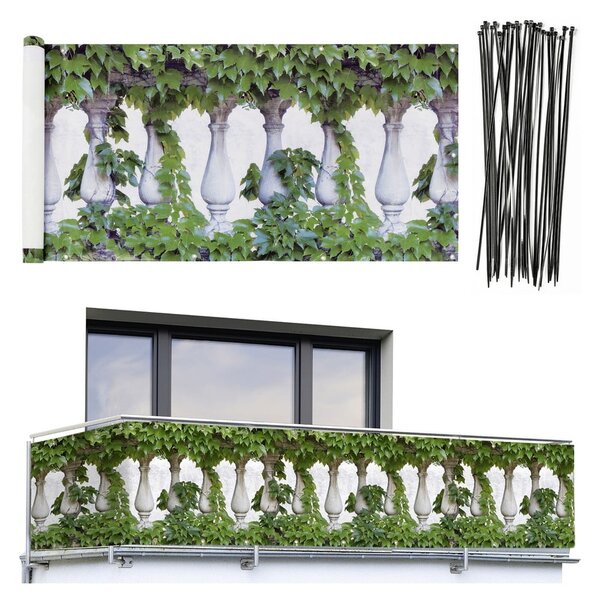 Zielona plastikowa osłona balkonowa 500x85 cm – Maximex