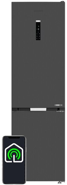 Lodówka GRUNDIG GKPN66940LXRW No Frost 203.5cm Ciemny Inox VitaminZone - wygodna szuflada na warzywa