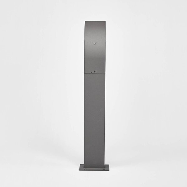 Słupek ogrodowy LED Lucande Timm, z czujnikiem, 60 cm, antracyt, IP54 Timm, czarny, aluminium, nowoczesny