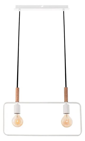 Biała podwójna lampa wisząca w stylu industrialnym - 4X D223 S7-L06