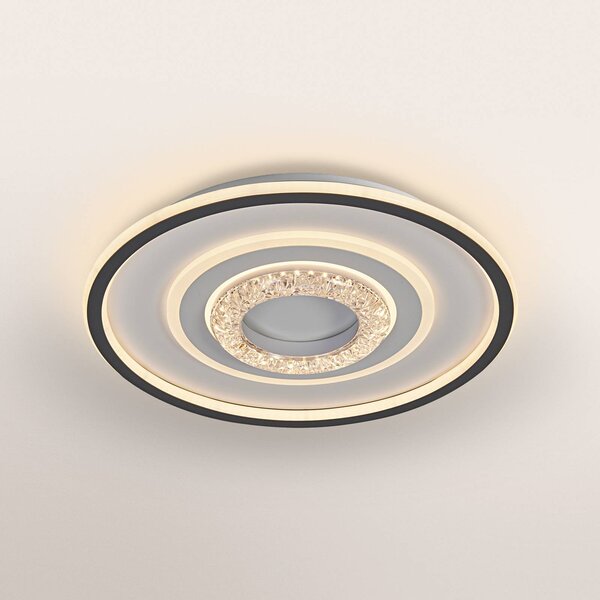 OSRAM Lampa sufitowa ORBIS CRISTALLY, biały / opal, salon / jadalnia, aluminium, nowoczesny
