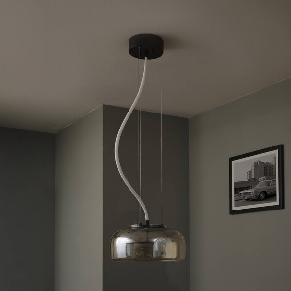 OSRAM Lampa wisząca DECOR GLOW, aluminiowy / szary / cynkowy, salon / jadalnia, szkło, nowoczesny