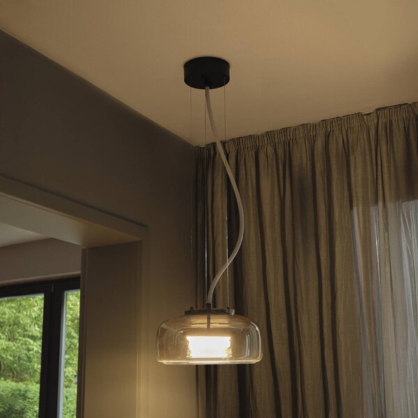 OSRAM Lampa wisząca DECOR GLOW, aluminiowy / szary / cynkowy, salon / jadalnia, szkło, nowoczesny