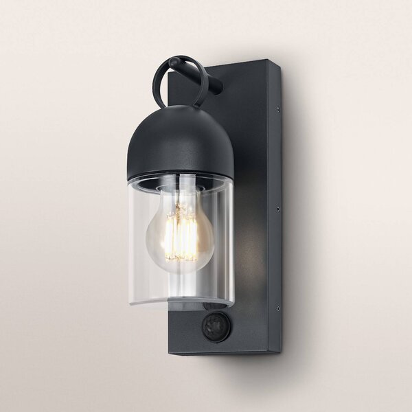 OSRAM Kinkiet zewnętrzny z czujnikiem ENDURA CLASSIC COWBELL, szara, IP65 możliwość ściemniania, aluminiowy / szary / cynkowy, aluminium, nowoczesny