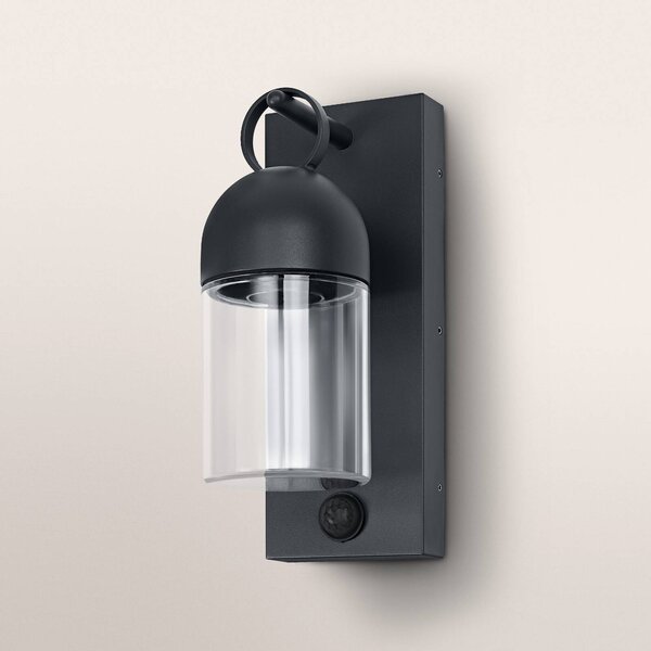 OSRAM Kinkiet zewnętrzny z czujnikiem ENDURA CLASSIC COWBELL, szara, IP65 możliwość ściemniania, aluminiowy / szary / cynkowy, aluminium, nowoczesny