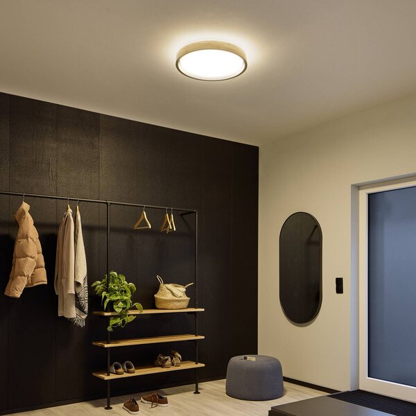 OSRAM Lampa sufitowa ORBIS MARIANO, możliwość ściemniania, jasne drewno, salon / jadalnia, metal, nowoczesny