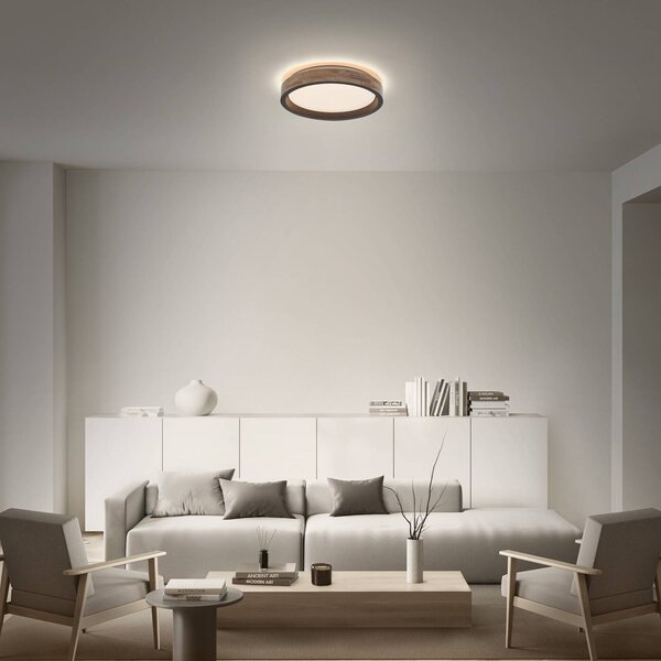 OSRAM Lampa sufitowa ORBIS MARIANO, możliwość ściemniania, jasne drewno, salon / jadalnia, metal, nowoczesny