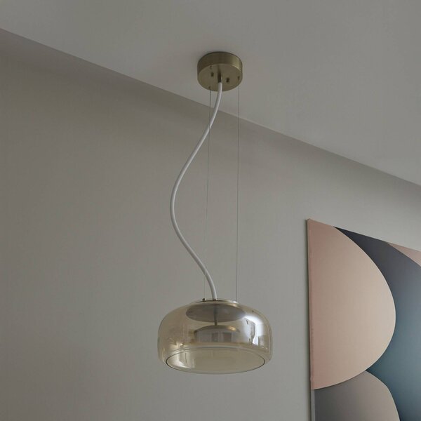 OSRAM Lampa wisząca DECOR GLOW, mosiężny / złoty, salon / jadalnia, szkło, nowoczesny