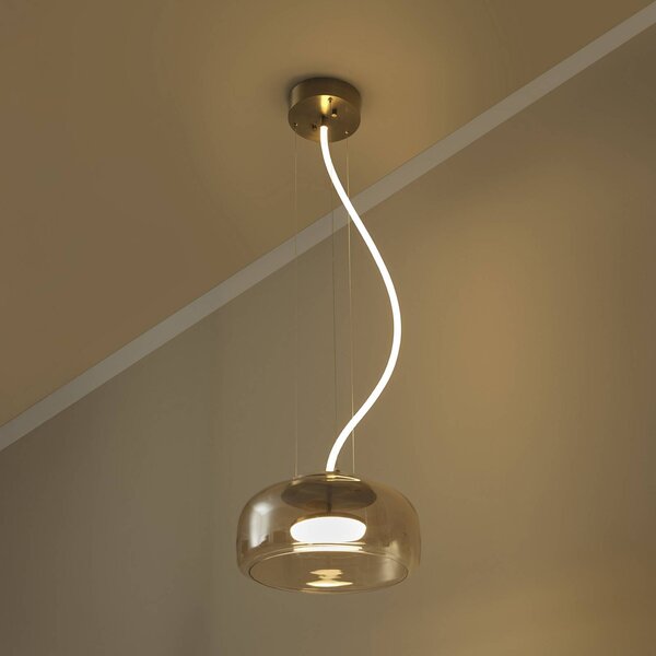 OSRAM Lampa wisząca DECOR GLOW, mosiężny / złoty, salon / jadalnia, szkło, nowoczesny