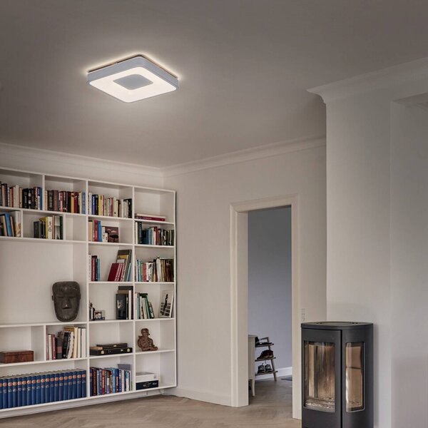 OSRAM Lampa sufitowa ORBIS PIANA, możliwość ściemniania, biały / opal, salon / jadalnia, metal, nowoczesny