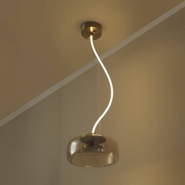 OSRAM Lampa wisząca DECOR GLOW, mosiężny / złoty, salon / jadalnia, szkło, nowoczesny