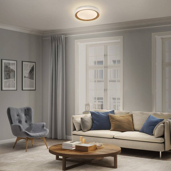 OSRAM Lampa sufitowa ORBIS GLORIE, możliwość ściemniania, biały / opal, salon / jadalnia, metal, nowoczesny