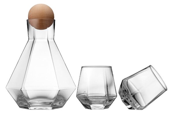 Zestaw 2 szklanek do whiskey i karafki 1,28 l Jaxon – Ladelle