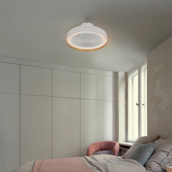 OSRAM Wentylator sufitowy LED ENCAPSULATE, Ø 48 cm, biały, CCT możliwość ściemniania, biały / opal, salon / jadalnia, tworzywo sztuczne, nowoczesny