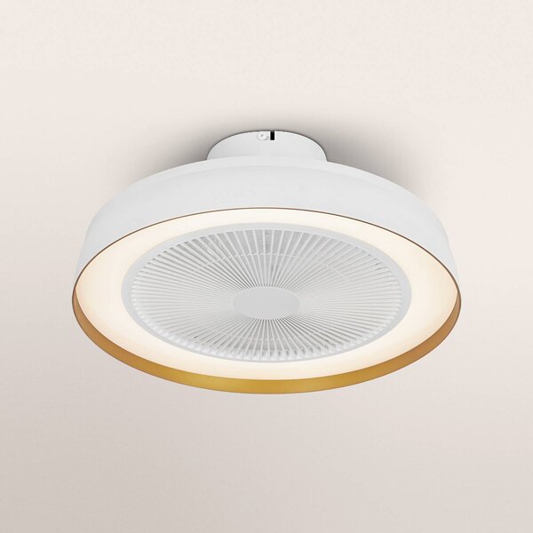 OSRAM Wentylator sufitowy LED ENCAPSULATE, Ø 48 cm, biały, CCT możliwość ściemniania, biały / opal, salon / jadalnia, tworzywo sztuczne, nowoczesny
