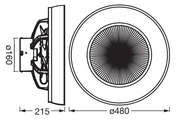 OSRAM Wentylator sufitowy LED ENCAPSULATE, Ø 48 cm, biały, CCT możliwość ściemniania, biały / opal, salon / jadalnia, tworzywo sztuczne, nowoczesny