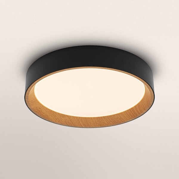 OSRAM Lampa sufitowa ORBIS LARIOS, możliwość ściemniania, czarny, salon / jadalnia, metal, nowoczesny