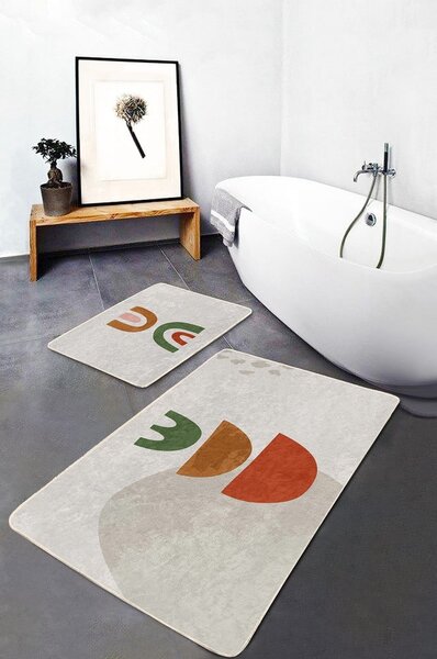 Beżowe dywaniki łazienkowe zestaw 2 szt. 60x100 cm – Mila Home