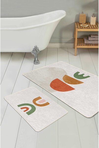 Beżowe dywaniki łazienkowe zestaw 2 szt. 60x100 cm – Mila Home