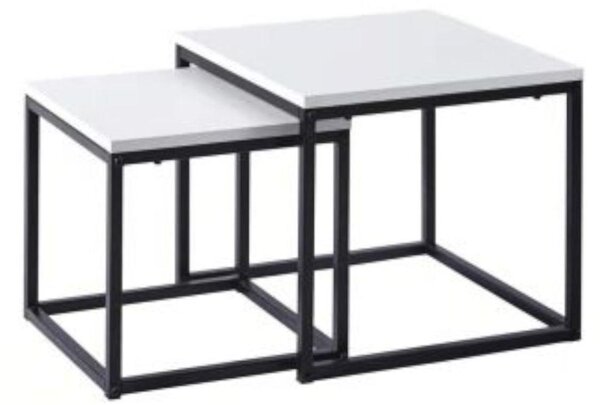 Stolik kawowy do salonu 50 x 50 cm kolor biały FURNITEX ZY-07