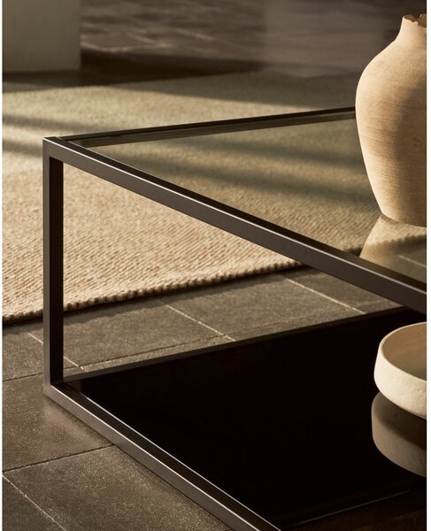 Czarny stolik Kave Home Green Hill, 80x80 cm