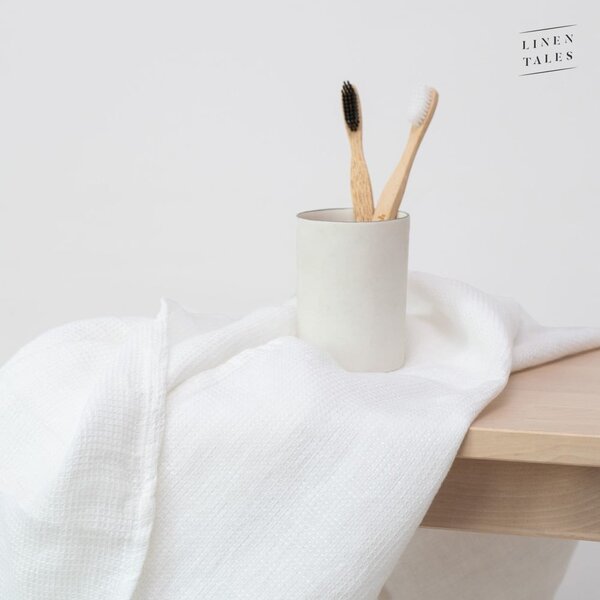 Biały lniany ręcznik 65x45 cm – Linen Tales