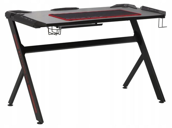 Biurko komputerowe 120 x 60 cm kolor czarny FURNITEX B10-FX