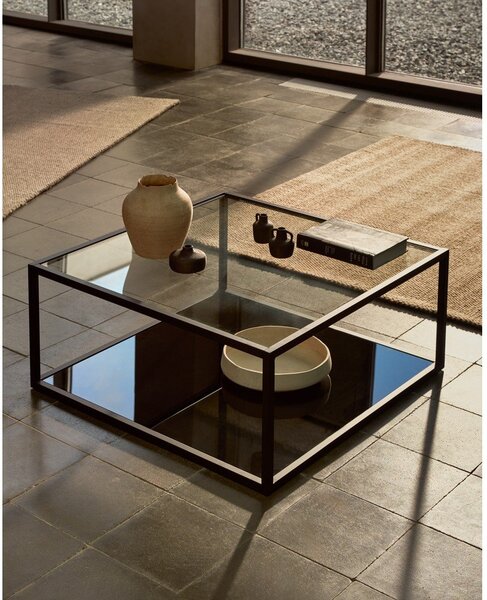 Czarny stolik Kave Home Green Hill, 80x80 cm