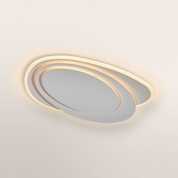 OSRAM Lampa sufitowa ORBIS LAYERS, możliwość ściemniania, biały / opal, salon / jadalnia, metal, nowoczesny