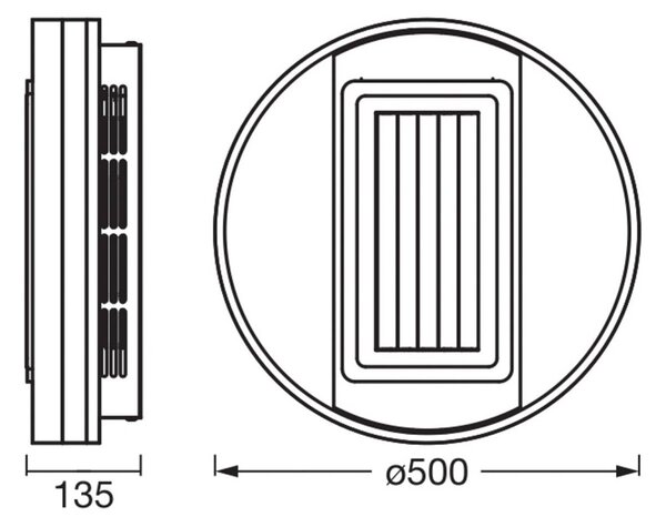 OSRAM Wentylator sufitowy LED GRILL, Ø 50 cm, biały, z pilotem możliwość ściemniania, biały / opal, salon / jadalnia, metal, nowoczesny
