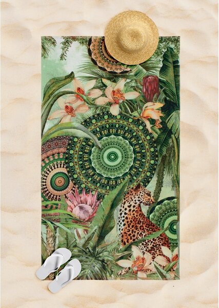 Zielony ręcznik plażowy 100x180 cm – HIP
