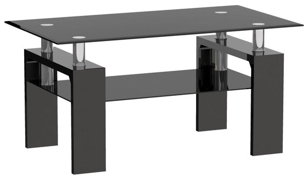Stolik kawowy do salonu 110 x 60 cm kolor czarny FURNITEX A08-2-H-55