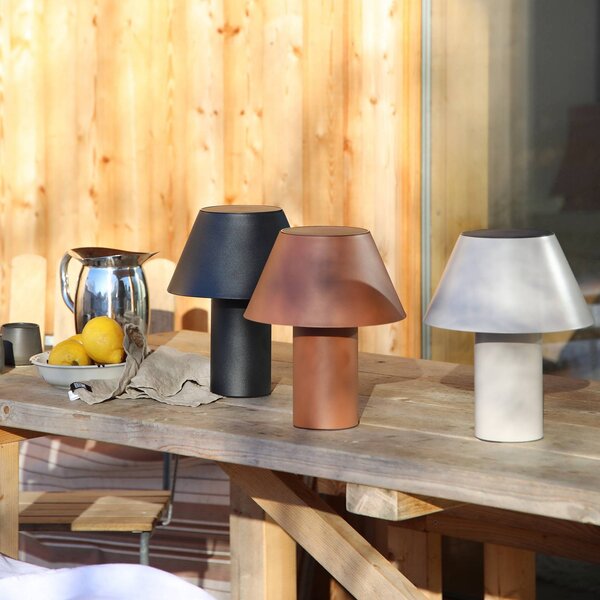 Markslöjd Lampa stołowa LED Vivo, szara, IP44, wysokość 30 cm, ściemniana. możliwość ściemniania, aluminiowy / szary / cynkowy, metal, skandynawski
