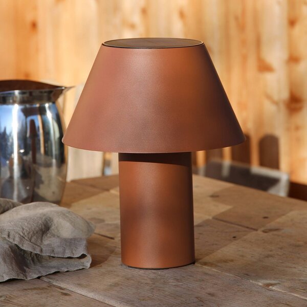 Markslöjd Lampa stołowa LED Vivo, brązowa, IP44, wysokość 30 cm, ściemniana. możliwość ściemniania, brązowy / rdzawy, metal, skandynawski