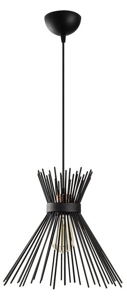 Czarna lampa wisząca z metalowym kloszem ø 34 cm Kirpi – Opviq lights